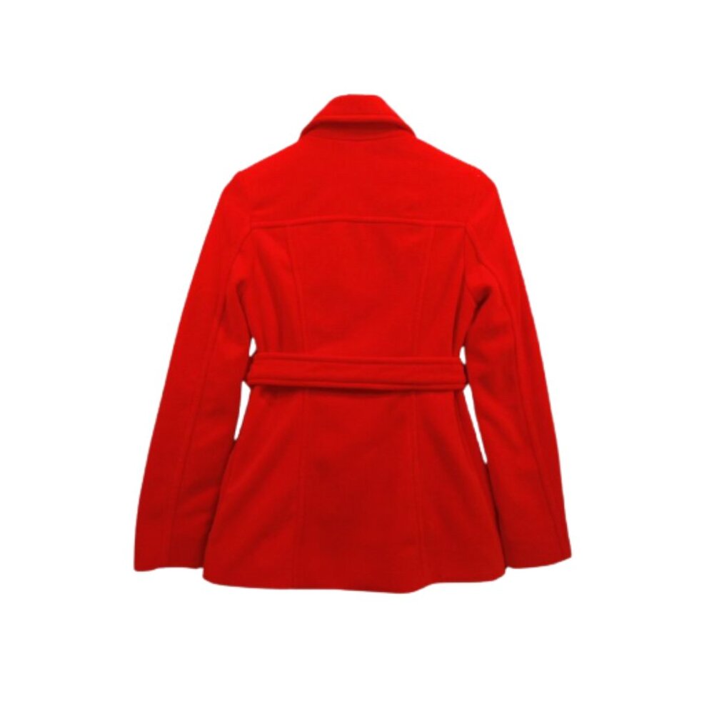 Old Navy Red Tailored Belted Peacoat Women's XS EUC - Picture 3 of 4